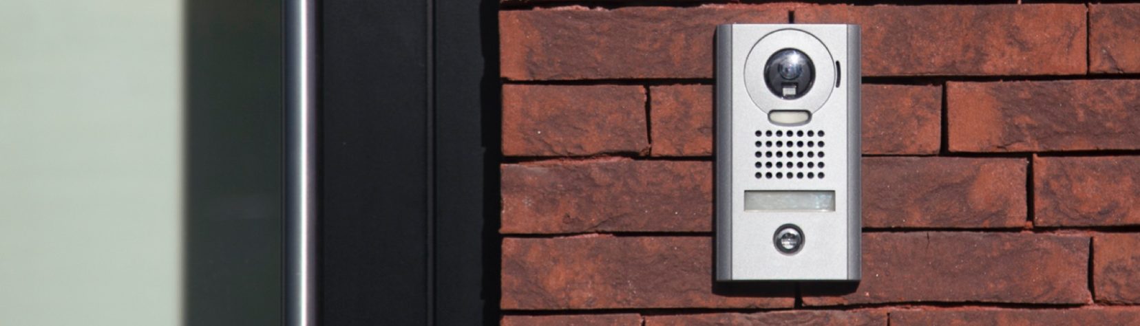 smart doorbell video camera on the wall